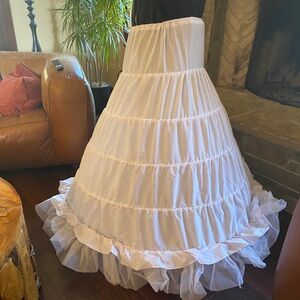 Crinoline Wedding Formal White Slip Petticoat 5 Hoops